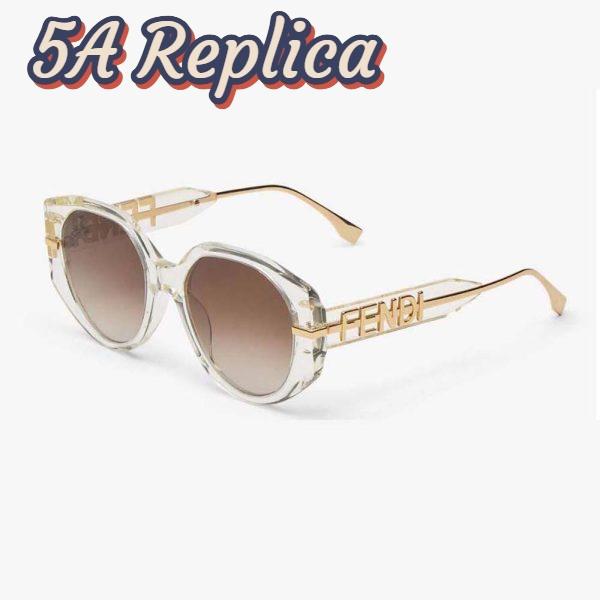Replica Fendi Women Fendigraphy Transparent Acetate Sunglasses 3
