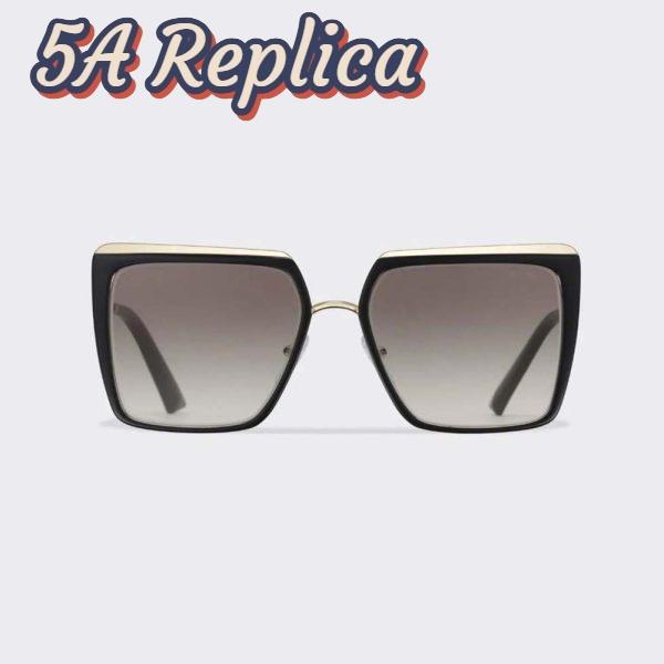 Replica Prada Women Cinéma Sunglasses of the Iconic Prada Cinéma Collection with Sophisticated-Black 2