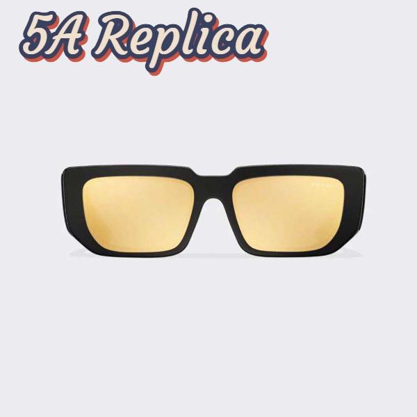 Replica Prada Women Symbole Sunglasses with Traditional Prada Triangle Logo-Black