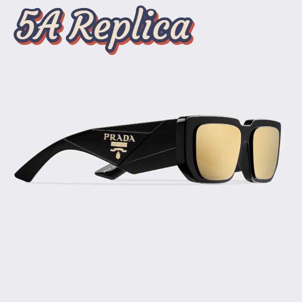 Replica Prada Women Symbole Sunglasses with Traditional Prada Triangle Logo-Black 3
