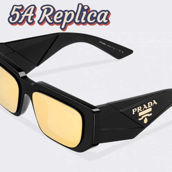 Replica Prada Women Symbole Sunglasses with Traditional Prada Triangle Logo-Black 5