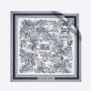Replica Dior CD Women Jardin D’Hiver 90 Square Scarf White Multicolor Silk Twill 11