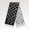 Replica Louis Vuitton LV Unisex Essential Scarf Grey Wool Jacquard Weave Monogram Pattern 15