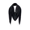 Replica Louis Vuitton LV Unisex Fall For You Hood Scarf Black Wool Cashmere Jacquard Monogram 14