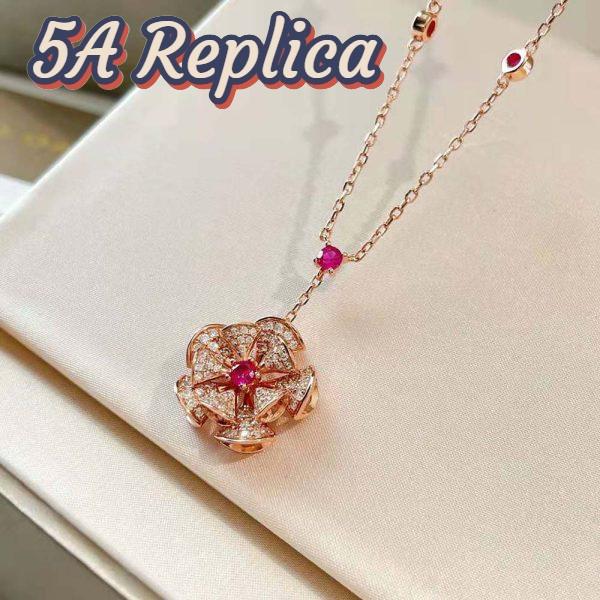 Replica Bulgari Women Divas Dream Necklace in 18 Kt Rose Gold 3