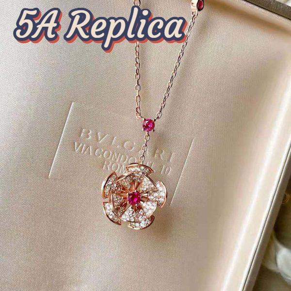 Replica Bulgari Women Divas Dream Necklace in 18 Kt Rose Gold 5
