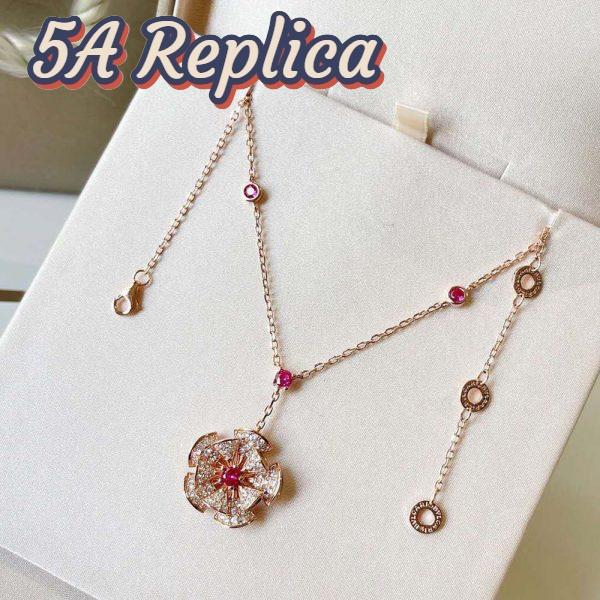 Replica Bulgari Women Divas Dream Necklace in 18 Kt Rose Gold 6