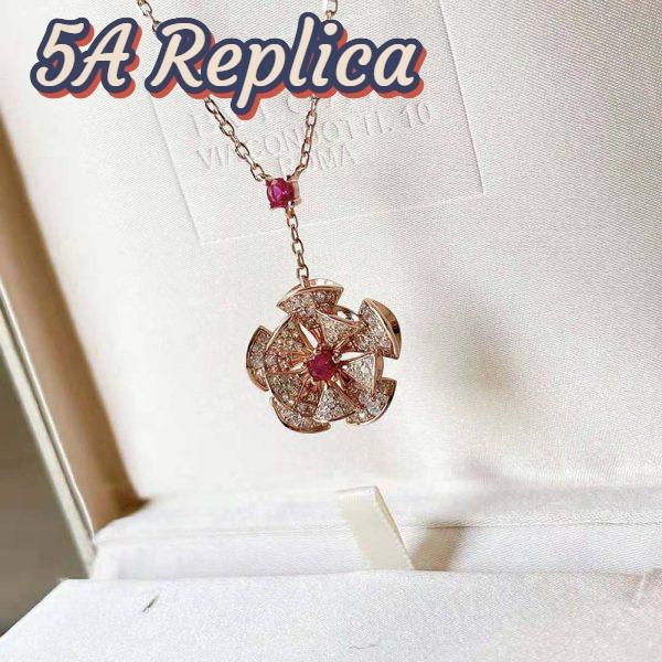 Replica Bulgari Women Divas Dream Necklace in 18 Kt Rose Gold 8