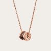 Replica Bvlgari Women B.zero1 Earrings in 18 KT Rose Gold Set with Pave Diamonds on the Spiral 6