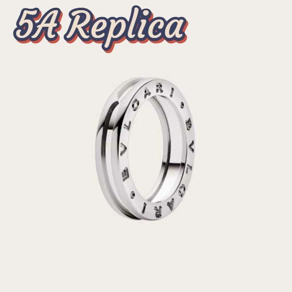 Replica Bvlgari Women B.Zero1 One-Band Ring in 18 KT White Gold