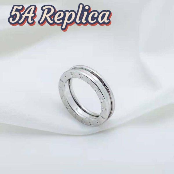 Replica Bvlgari Women B.Zero1 One-Band Ring in 18 KT White Gold 6