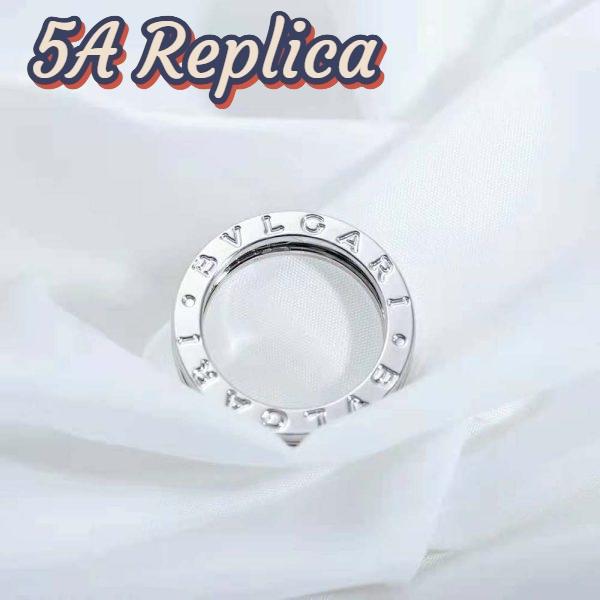 Replica Bvlgari Women B.Zero1 One-Band Ring in 18 KT White Gold 7
