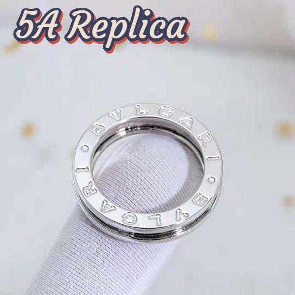 Replica Bvlgari Women B.Zero1 One-Band Ring in 18 KT White Gold 8