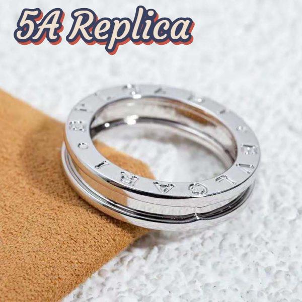 Replica Bvlgari Women B.Zero1 One-Band Ring in 18 KT White Gold 9