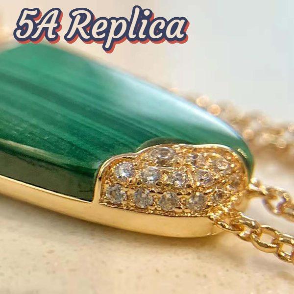 Replica Bvlgari Women BVLGARI BVLGARI Gelati 18 KT Rose Gold Soft Bracelet-Green 7