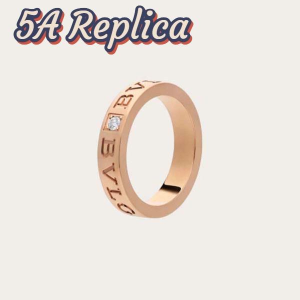 Replica Bvlgari Women Bvlgari Bvlgari Ring 18 KT Rose Gold Ring with Diamond 2