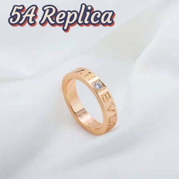 Replica Bvlgari Women Bvlgari Bvlgari Ring 18 KT Rose Gold Ring with Diamond 3