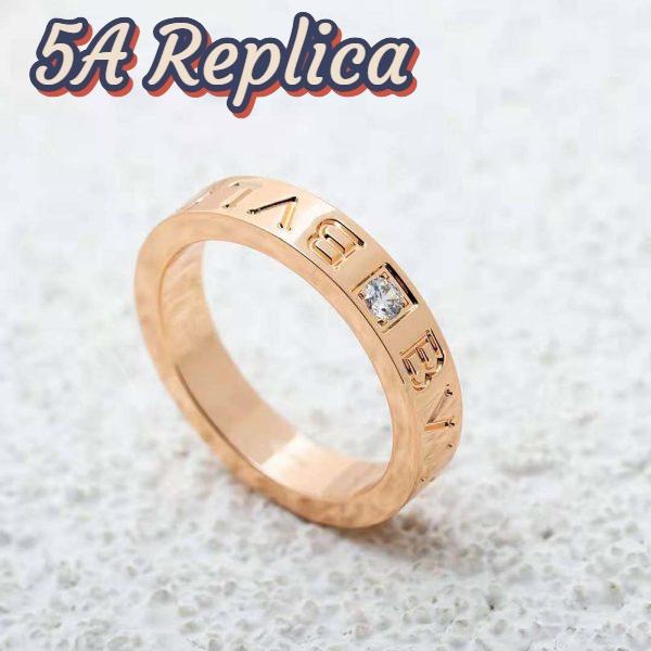 Replica Bvlgari Women Bvlgari Bvlgari Ring 18 KT Rose Gold Ring with Diamond 7