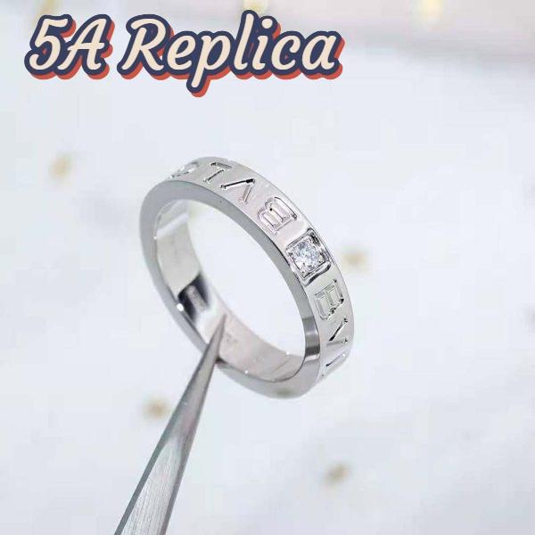 Replica Bvlgari Women Bvlgari Bvlgari Ring 18 KT White Gold Ring with Diamond 11
