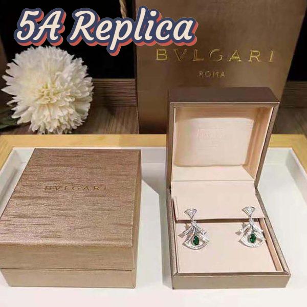 Replica Bvlgari Women Divas Dream 18 KT White Gold Openwork Earrings 3