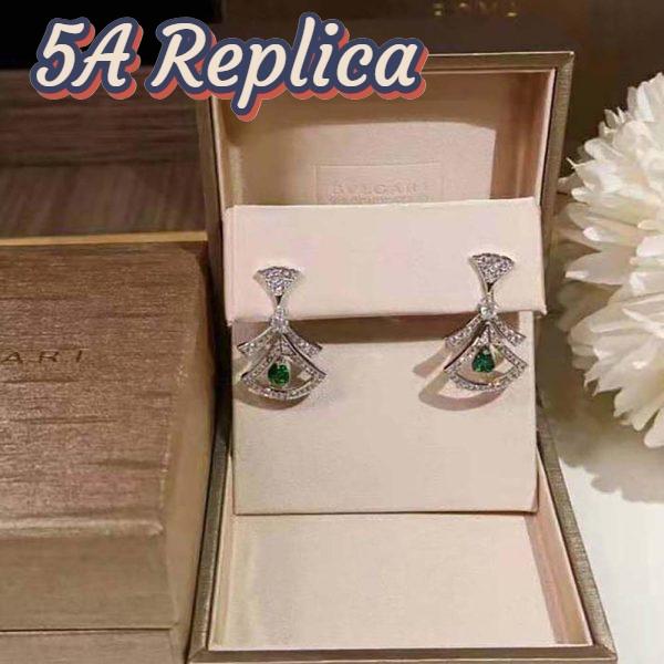 Replica Bvlgari Women Divas Dream 18 KT White Gold Openwork Earrings 5