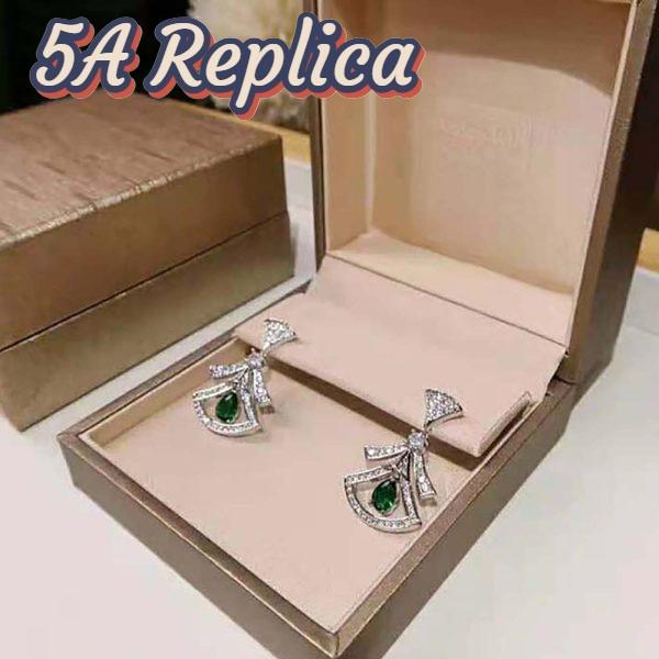 Replica Bvlgari Women Divas Dream 18 KT White Gold Openwork Earrings 6