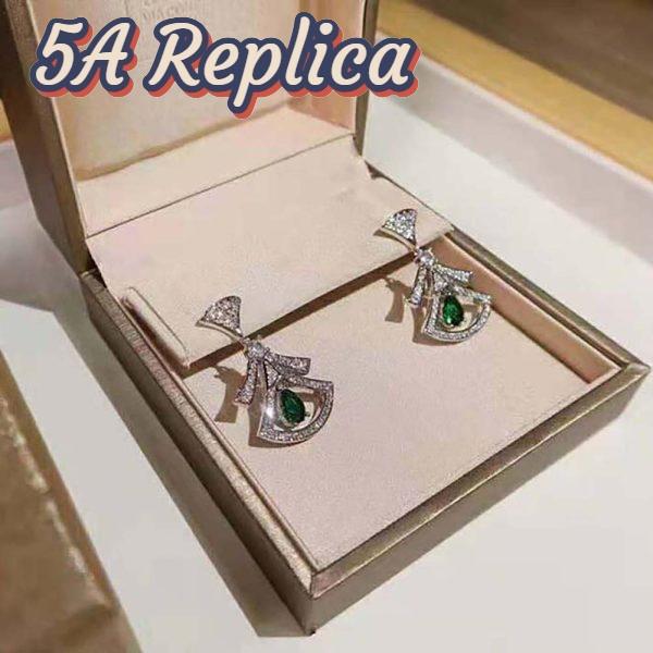 Replica Bvlgari Women Divas Dream 18 KT White Gold Openwork Earrings 7