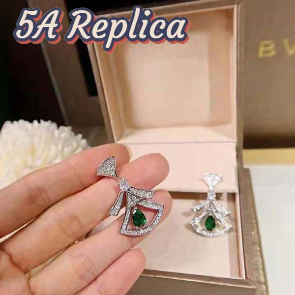 Replica Bvlgari Women Divas Dream 18 KT White Gold Openwork Earrings 8