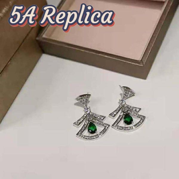 Replica Bvlgari Women Divas Dream 18 KT White Gold Openwork Earrings 9