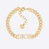 Replica Dior Women Dio(r)evolution Bracelet Gold-Finish Metal and White Lacquer 12