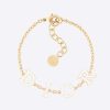 Replica Dior Women Dio(r)evolution Bracelet Gold-Finish Metal and White Crystals 8