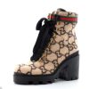 Replica Gucci Women Gucci Zumi GG Wool Ankle Boot in Beige and Ebony GG Wool 14