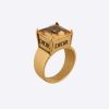 Replica Dior Women Dio(r)evolution Ring Gold-Finish Metal and White Crystals 13