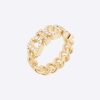 Replica Dior Women Dio(r)evolution Ring Gold-Finish Metal and White Crystals