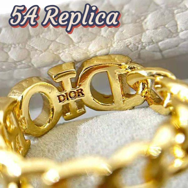 Replica Dior Women Dio(r)evolution Ring Gold-Finish Metal and White Crystals 8