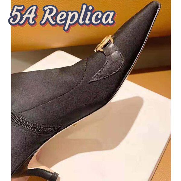 Replica Gucci Women Gucci Zumi Mid-Heel Ankle Boot 7.7 cm Heel-Black 9