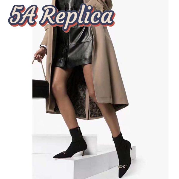 Replica Gucci Women Gucci Zumi Mid-Heel Ankle Boot 7.7 cm Heel-Black 11
