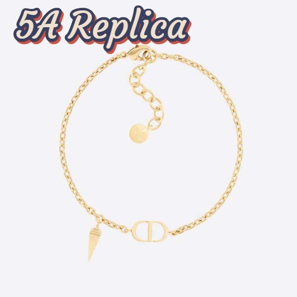 Replica Dior Women Petit CD Bracelet Gold-Finish Metal