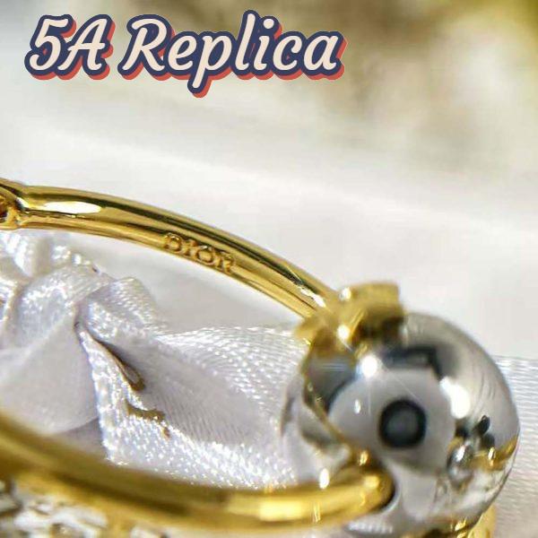Replica Dior Women Petit CD Earrings Gold-Finish and Palladium-Finish Metal 7
