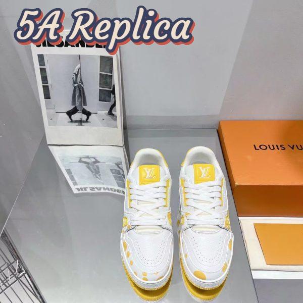 Replica Louis Vuitton LV Unisex LV x YK LV Trainer Sneaker Yellow Calf Leather Rubber 5