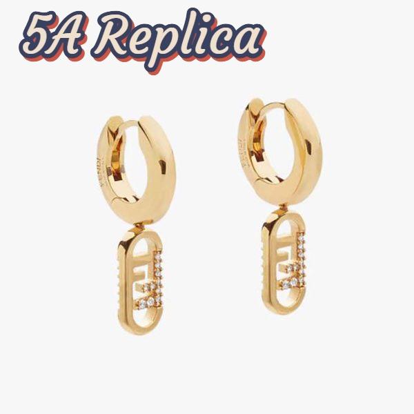 Replica Fendi Women O Lock Earrings Gold-Colored Earrings