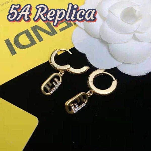 Replica Fendi Women O Lock Earrings Gold-Colored Earrings 6
