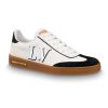 Replica Louis Vuitton LV Women LV Frontrow Sneaker in Calf Leather and Suede Calf Leather-Blue 12