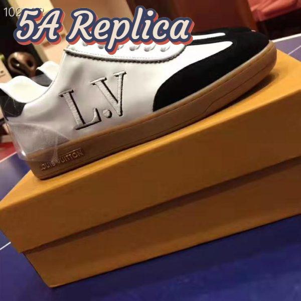 Replica Louis Vuitton LV Women LV Frontrow Sneaker in Calf Leather and Suede Calf Leather-Black 2