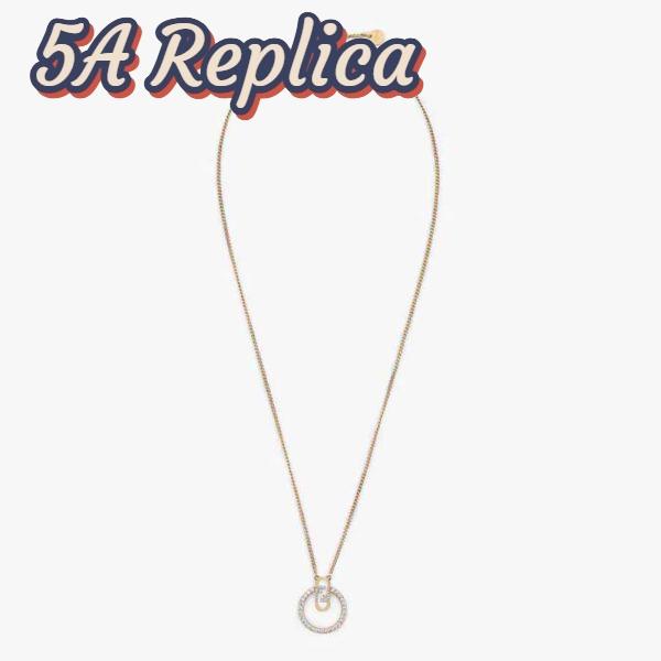 Replica Fendi Women O Lock Necklace Gold-Colored