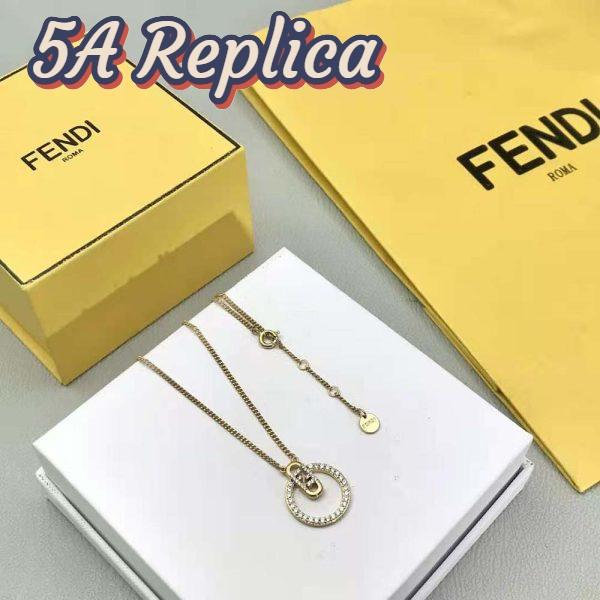Replica Fendi Women O Lock Necklace Gold-Colored 3