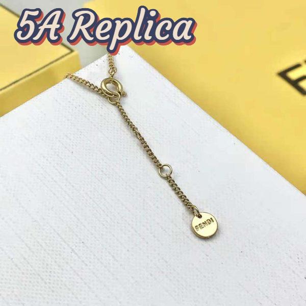 Replica Fendi Women O Lock Necklace Gold-Colored 5