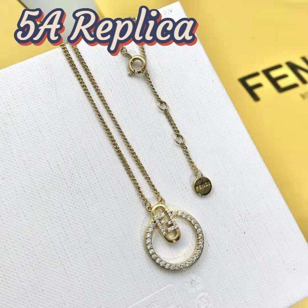 Replica Fendi Women O Lock Necklace Gold-Colored 7