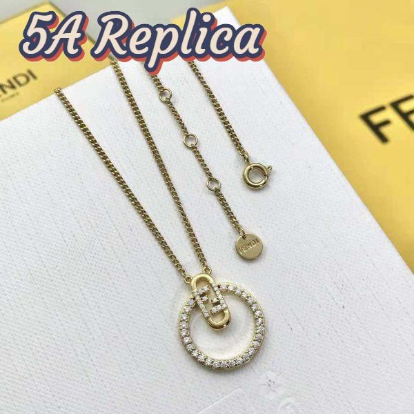 Replica Fendi Women O Lock Necklace Gold-Colored 8