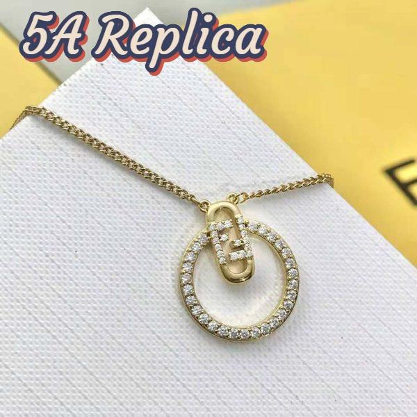 Replica Fendi Women O Lock Necklace Gold-Colored 9